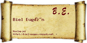 Biel Eugén névjegykártya